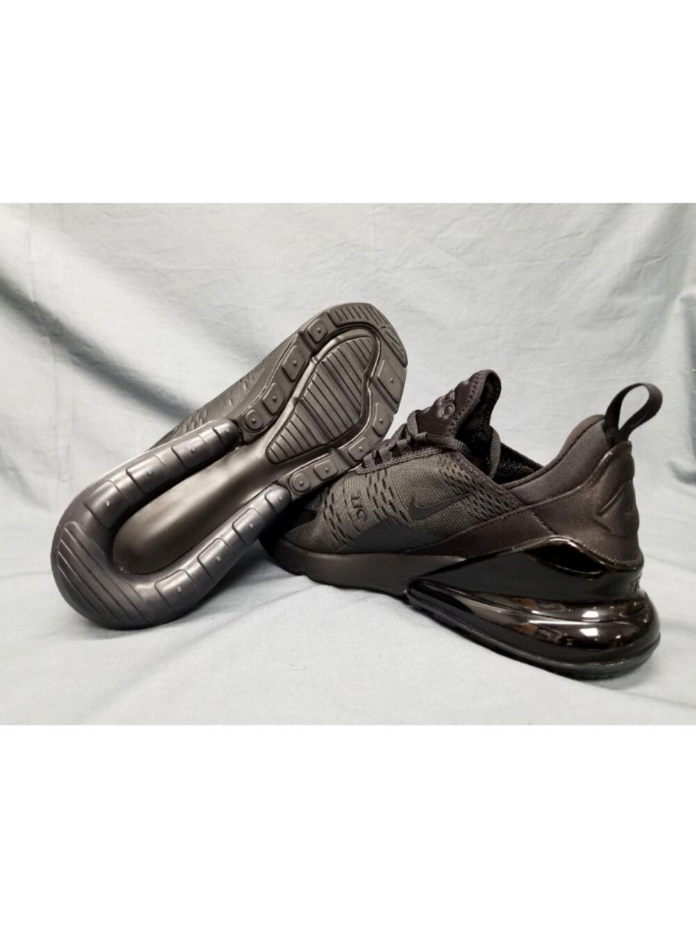 Nike Air Max 270 Sneakers Mesh Triple Black Mens Size 9.5 NEW NO BOX! - Picture 2 of 10